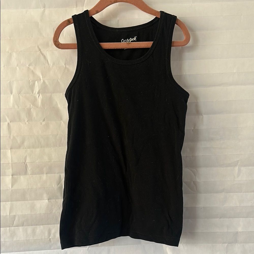 Cat & Jack Girls Black Racerback Tank Top Size 7/8 Sleeveless Athletic Tee